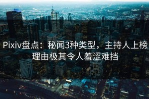 Pixiv盘点：秘闻3种类型，主持人上榜理由极其令人羞涩难挡
