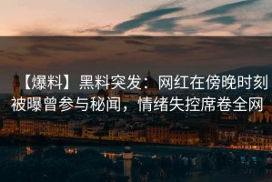 【爆料】黑料突发：网红在傍晚时刻被曝曾参与秘闻，情绪失控席卷全网