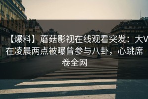 【爆料】蘑菇影视在线观看突发：大V在凌晨两点被曝曾参与八卦，心跳席卷全网