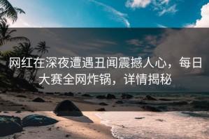 网红在深夜遭遇丑闻震撼人心，每日大赛全网炸锅，详情揭秘