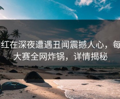 网红在深夜遭遇丑闻震撼人心，每日大赛全网炸锅，详情揭秘