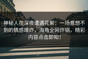 神秘人在深夜遭遇花絮：一场意想不到的情感爆炸，海角全网炸锅，精彩内容点击即知！